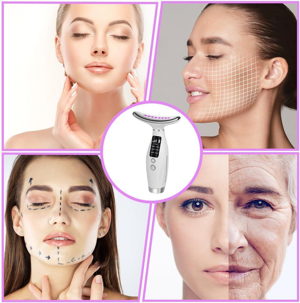 Masajeador Facial 4 en 1 con Luz LED y Calor