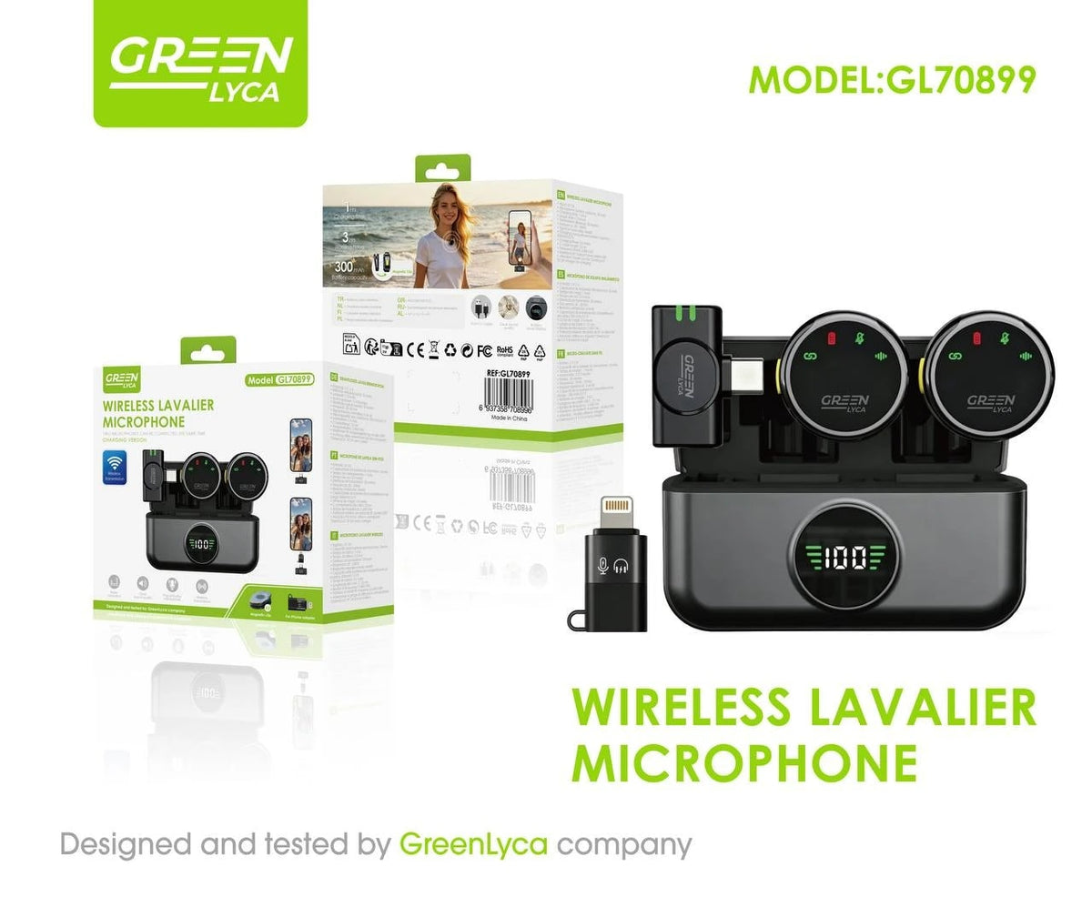 Micrófono Lavalier Inalámbrico Lightning Green Lyca