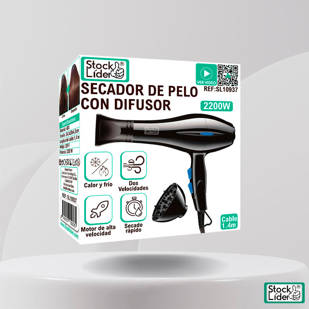 Secador de Pelo 2200W con Difusor