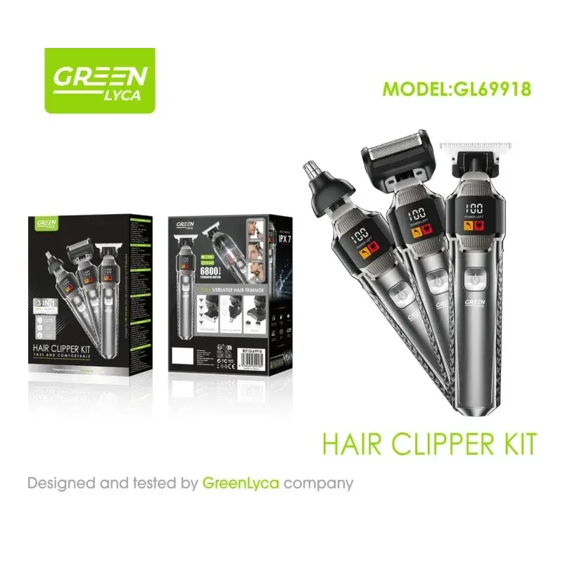 Kit Cortapelos 3 en 1 Green Lyca GL69918