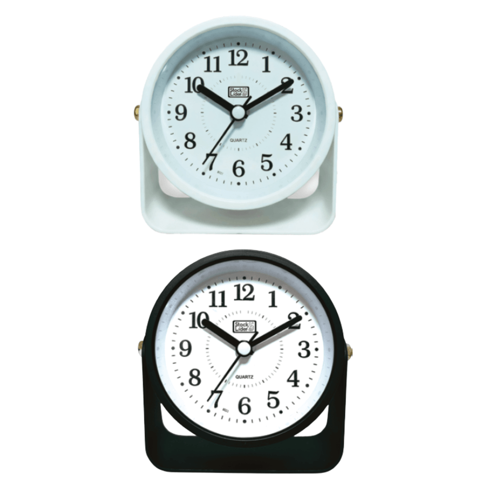 Reloj Despertador Analógico con Alarma - Reloj de Mesa Silencioso con Soporte Basculante