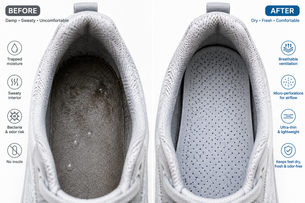 Before After Shoe Interior