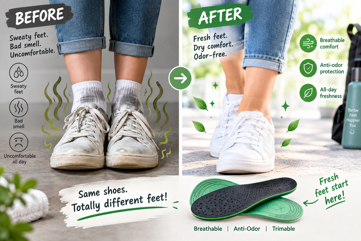 Before After Sweaty Feet