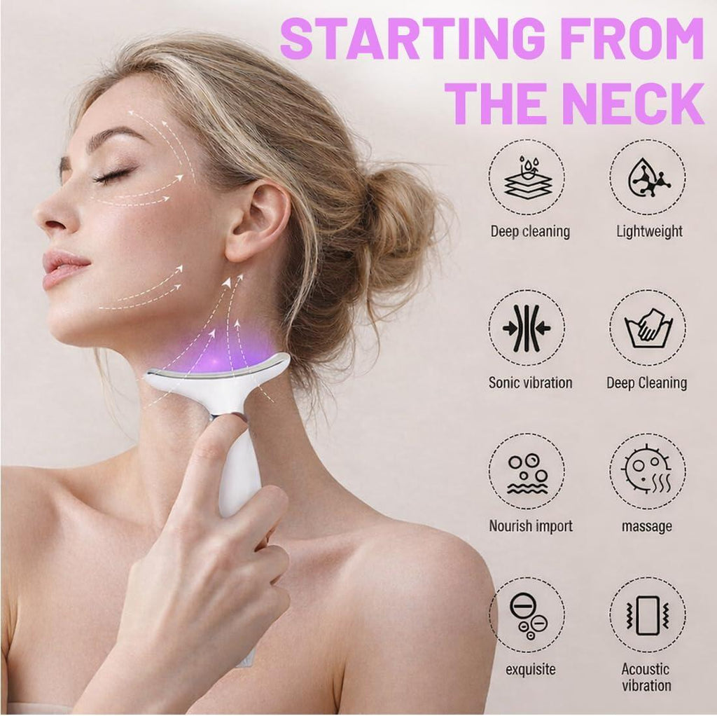 Masajeador Facial 4 en 1 con Luz LED y Calor