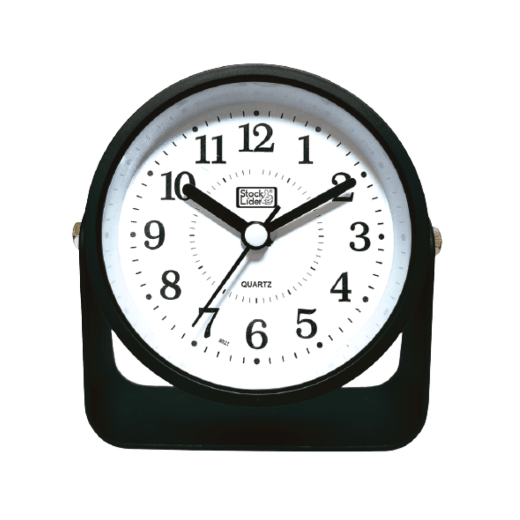 Reloj Despertador Analógico con Alarma - Reloj de Mesa Silencioso con Soporte Basculante
