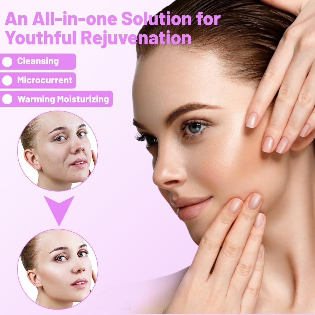 Masajeador Facial 4 en 1 con Luz LED y Calor