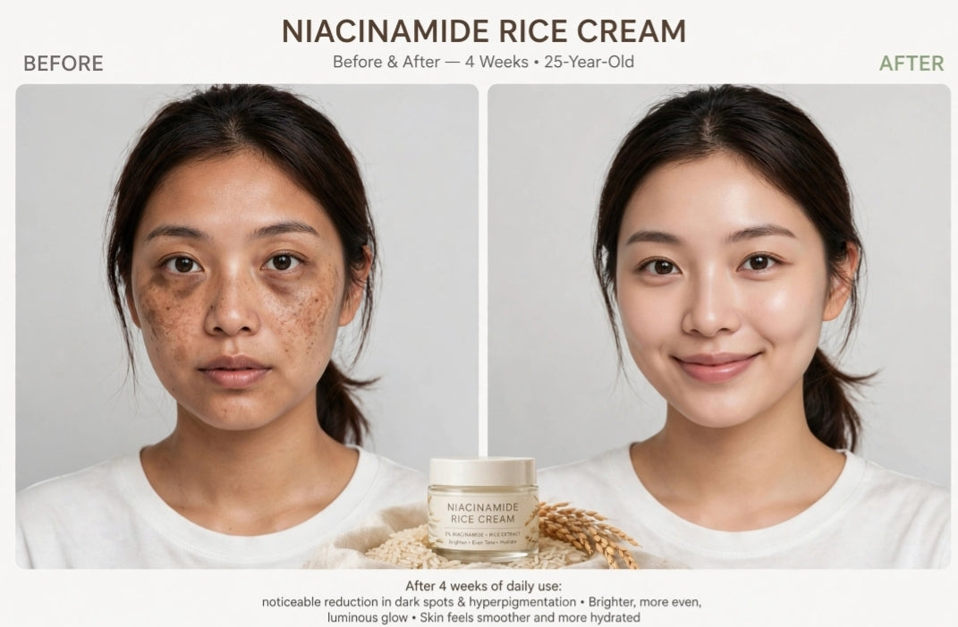 Crema Facial de Niacinamida y Arroz 50g