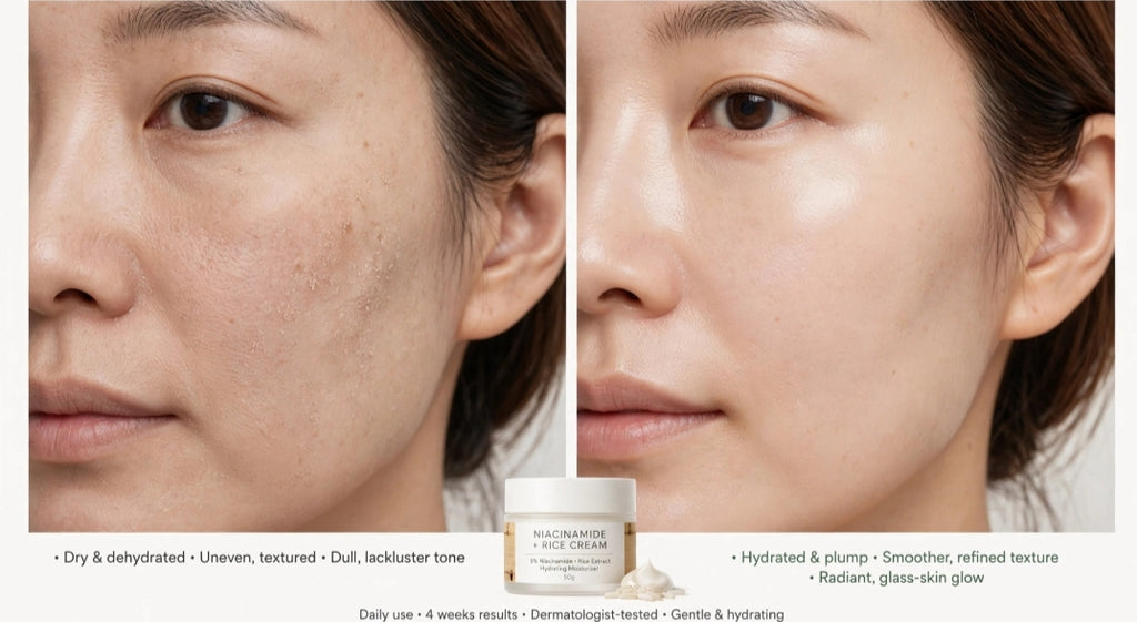 Crema Facial de Niacinamida y Arroz 50g